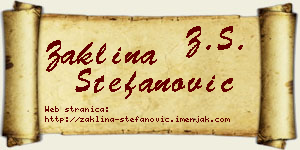 Žaklina Stefanović vizit kartica